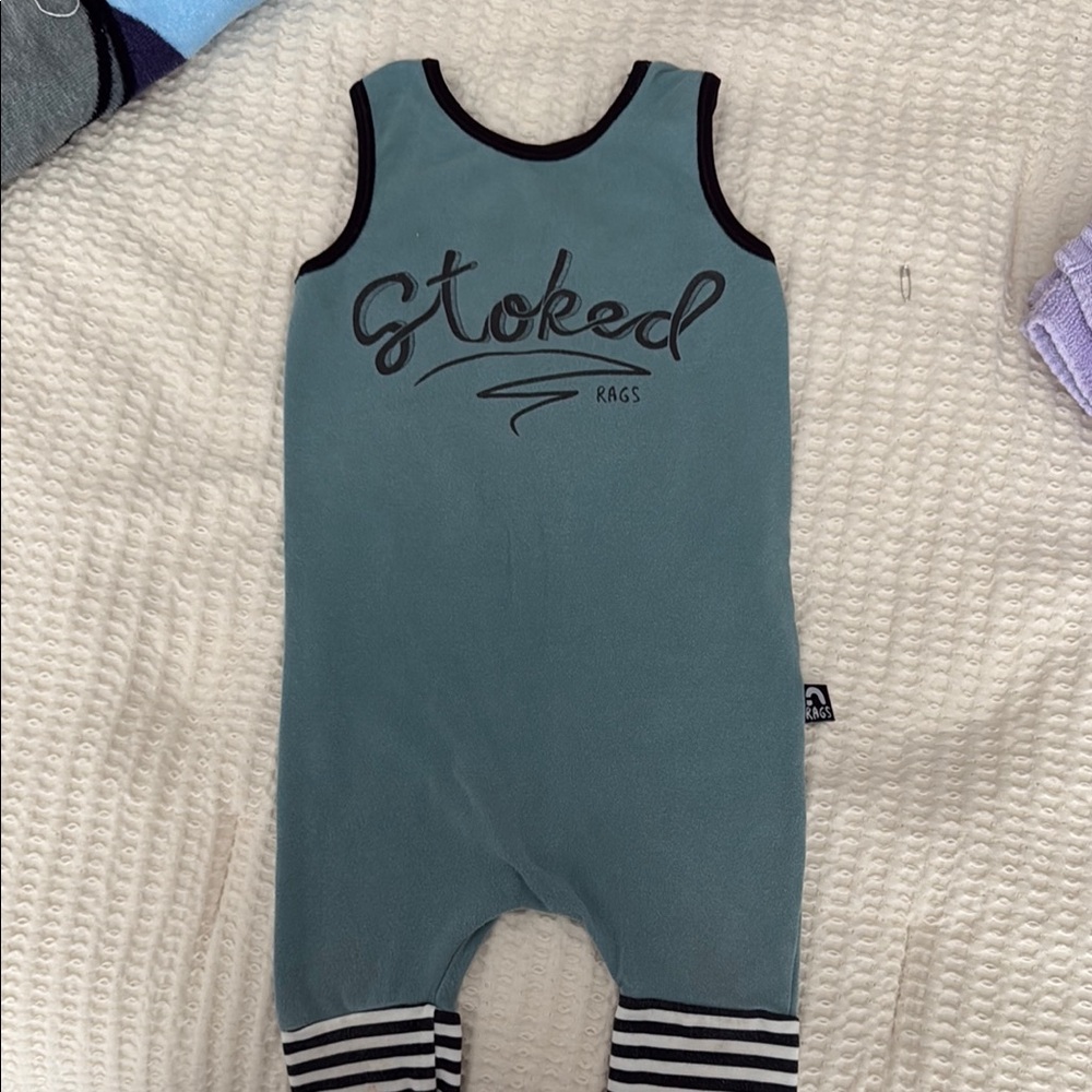 Rags to Raches Blue and Black Jumpsuit